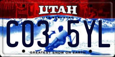 UT license plate C035YL
