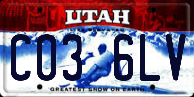 UT license plate C036LV