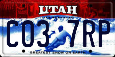UT license plate C037RP
