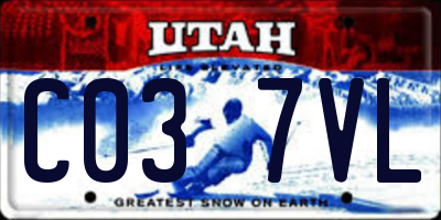UT license plate C037VL