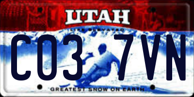 UT license plate C037VN