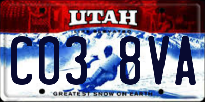 UT license plate C038VA