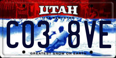 UT license plate C038VE