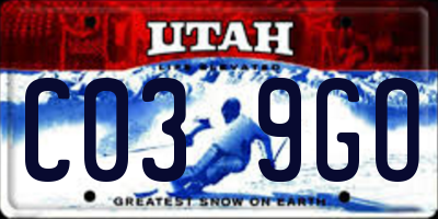 UT license plate C039GO