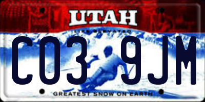 UT license plate C039JM