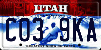 UT license plate C039KA
