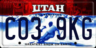 UT license plate C039KG