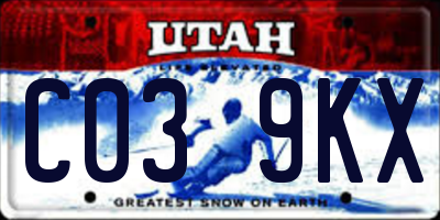 UT license plate C039KX