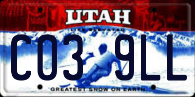 UT license plate C039LL
