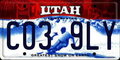 UT license plate C039LY