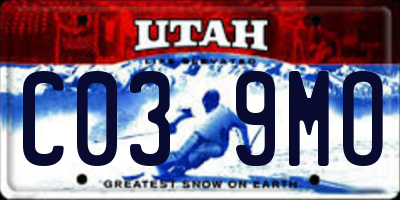 UT license plate C039MO
