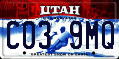 UT license plate C039MQ