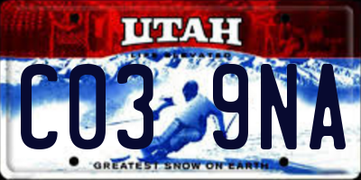 UT license plate C039NA