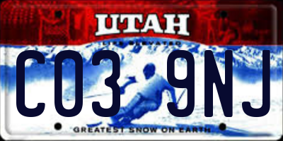 UT license plate C039NJ