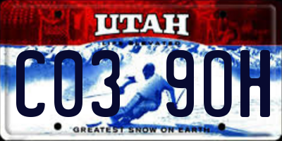UT license plate C039OH
