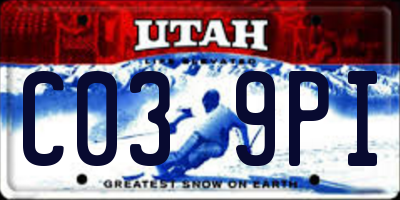 UT license plate C039PI