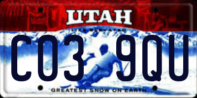 UT license plate C039QU