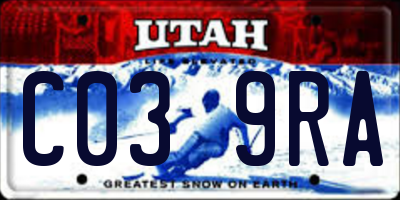 UT license plate C039RA