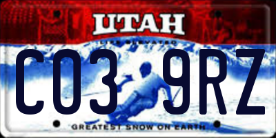 UT license plate C039RZ