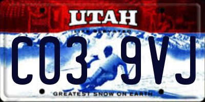 UT license plate C039VJ
