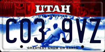 UT license plate C039VZ