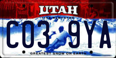 UT license plate C039YA