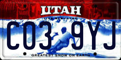 UT license plate C039YJ