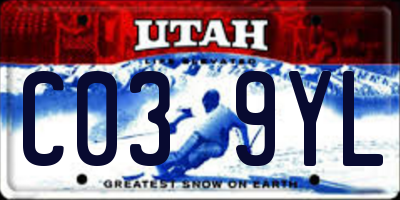 UT license plate C039YL