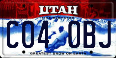 UT license plate C040BJ