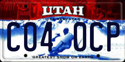 UT license plate C040CP