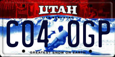 UT license plate C040GP