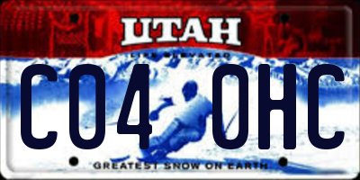 UT license plate C040HC
