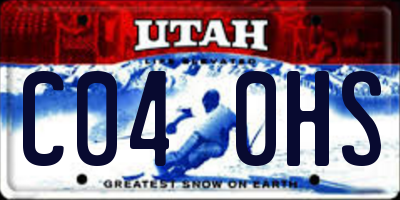 UT license plate C040HS