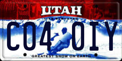 UT license plate C040IY