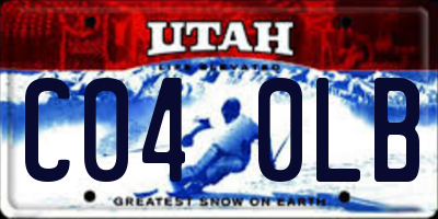 UT license plate C040LB