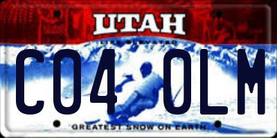 UT license plate C040LM