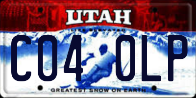 UT license plate C040LP