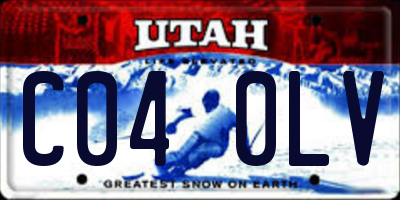 UT license plate C040LV