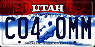 UT license plate C040MM