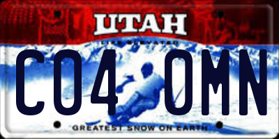 UT license plate C040MN