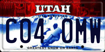 UT license plate C040MW