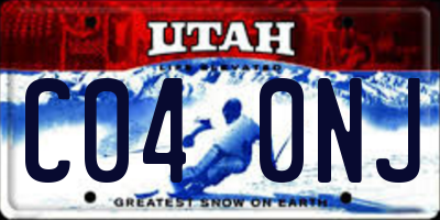 UT license plate C040NJ
