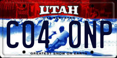 UT license plate C040NP