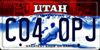 UT license plate C040PJ
