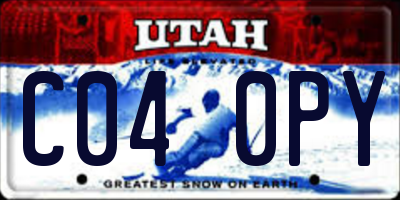 UT license plate C040PY