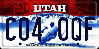 UT license plate C040QF