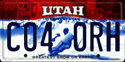 UT license plate C040RH