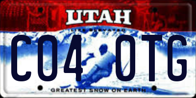UT license plate C040TG
