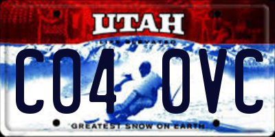 UT license plate C040VC