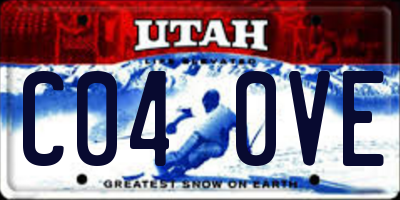 UT license plate C040VE